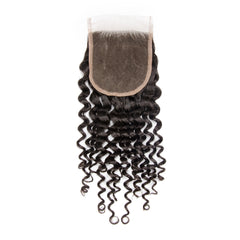 4 X 4 Deep Curly Free Parted Lace Closure