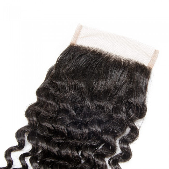4 X 4 Deep Curly Free Parted Lace Closure