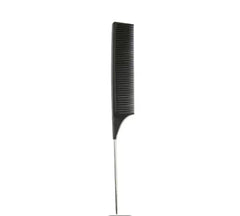 Professional Hair Tail Comb Salon Cut Comb Styling Stainless Steel Spiked Black Fine-tooth Metal Pin Anti-static Style