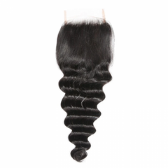 4 X 4 Loose Deep Free Parted Lace Closure