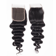 4 X 4 Loose Deep Free Parted Lace Closure