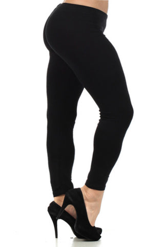Solid Plus/Size Leggings