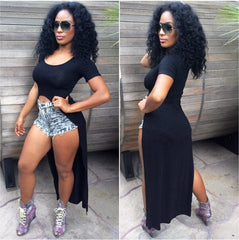 Fashion O Neck Short Sleeves White Polyester Sheath Ankle Length Bandage Dress