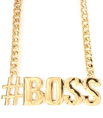 NECKLACE / HASHTAG / BOSS / METAL CASTING