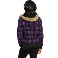 PURPLE BLACK FLANNEL JACKET