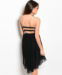 BLACK WHITE EVENING DRESS
