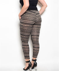 BLACK TAUPE PLUS SIZE PANTS