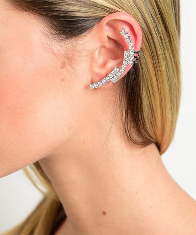 STONE TRIPLE LAYER WRAP EARRINGS