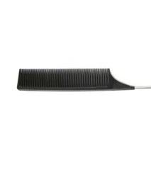 Professional Hair Tail Comb Salon Cut Comb Styling Stainless Steel Spiked Black Fine-tooth Metal Pin Anti-static Style