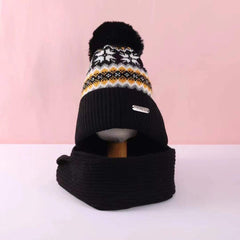 Sweater Hat W/Scarf Attached