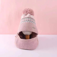 Sweater Hat W/Scarf Attached